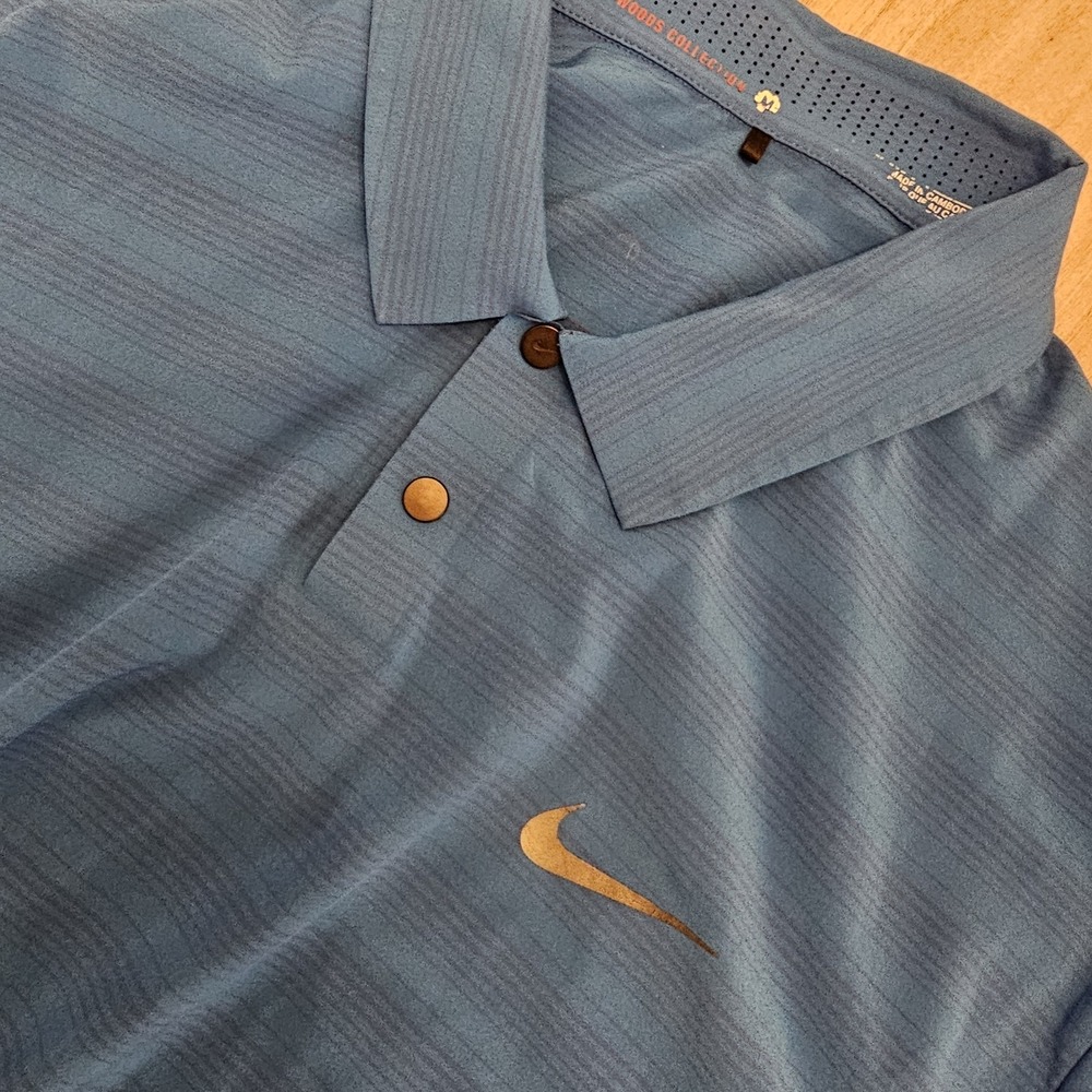 Nike Tiger Woods Stripe Polo 685832-455 Mens Size XL‎ Blue